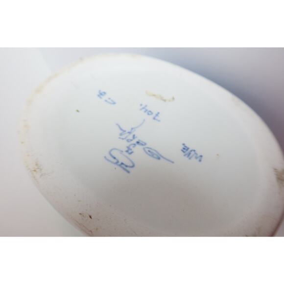 Vintage Royal Delft Flower Vase Jardiniere Delftware Signed Glazed Earthenware - Picture 4 of 4